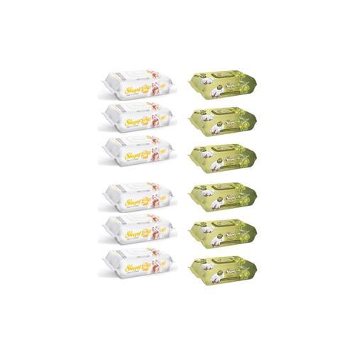 Sensitive Islak Havlu 90'lı 6 Adet + Zeytinyağlı 90'lı 6 Adet