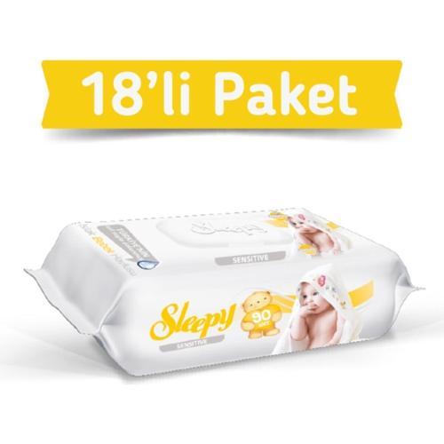 Sensitive Islak Havlu Mendil 90'lı 18 Adet 1620 Yaprak