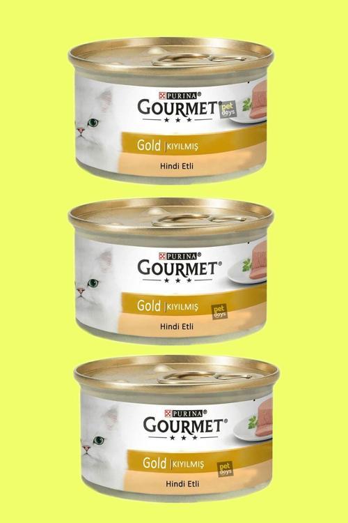 Proplan Gold Hindi Etli Kıyılmış Kedi Konservesi - 3 Adet
