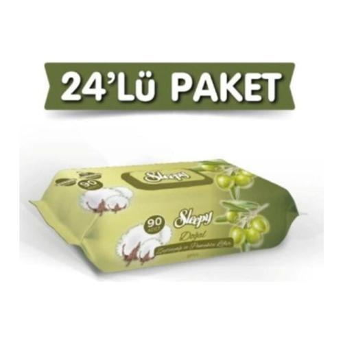 Zeytinyağlı Islak Havlu 90'lı Islak Mendil, Havlu 24X90 2160 Yaprak