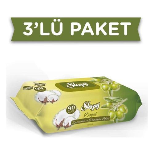 Zeytinyağlı Islak Havlu 90'lı x 3