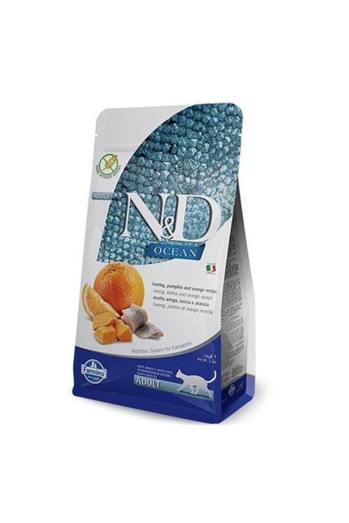N&d Ocean Ringa Balık Portakal Ve Balkabaklı Tahılsız Kedi Maması 1.5 Kg