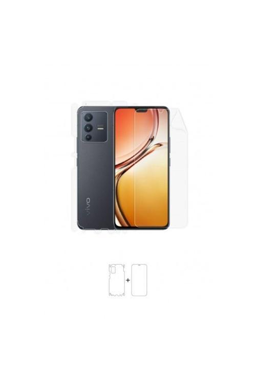 Vivo V23 5g 360 ° Full Body Ekran Koruyucu Kaplama Ön Arka Yan Darbe Emici Poliüretan Film