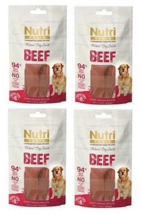 Nutri Canın Beef 4 Adet %94 Biftekli Köpek Ödülü 80 Gr