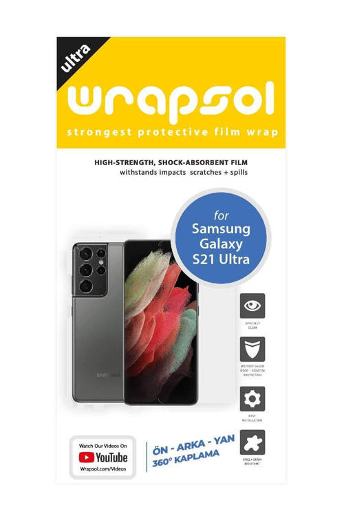 Galaxy S21 Ultra 360 ° Full Body Ekran Koruyucu Kaplama Ön Arka Yan Darbe Emici Poliüretan Film