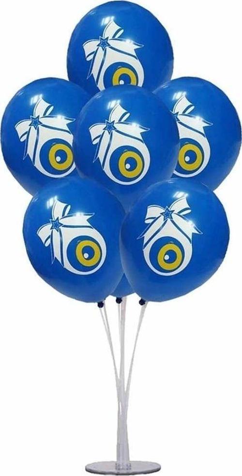 Balon Nazar Boncuğu Baskılı Koyu Mavi VT912 (100 Lü Paket)