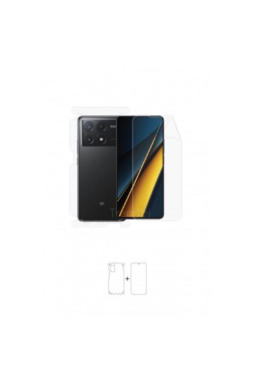 Xiaomi Poco X6 Pro 360 ° Full Body Ekran Koruyucu Kaplama Ön Arka Yan Darbe Emici Poliüretan Film