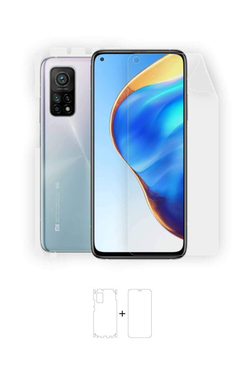 Xiaomi Mi 10t Pro 360 ° Full Body Ekran Koruyucu Kaplama Ön Arka Yan Darbe Emici Poliüretan Film