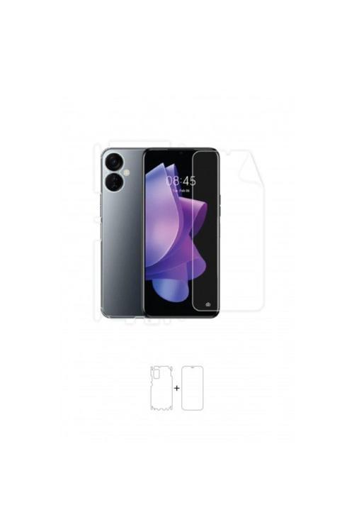 Tecno Spark 9T 360 ° Full Body Ekran Koruyucu Kaplama Ön Arka Yan Darbe Emici Poliüretan Film