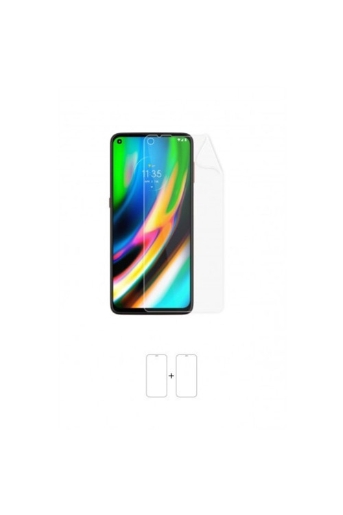 Motorola Moto G9 Plus Ekran Koruyucu Kaplama Darbe Emici Poliüretan Film Amerika Üretimi