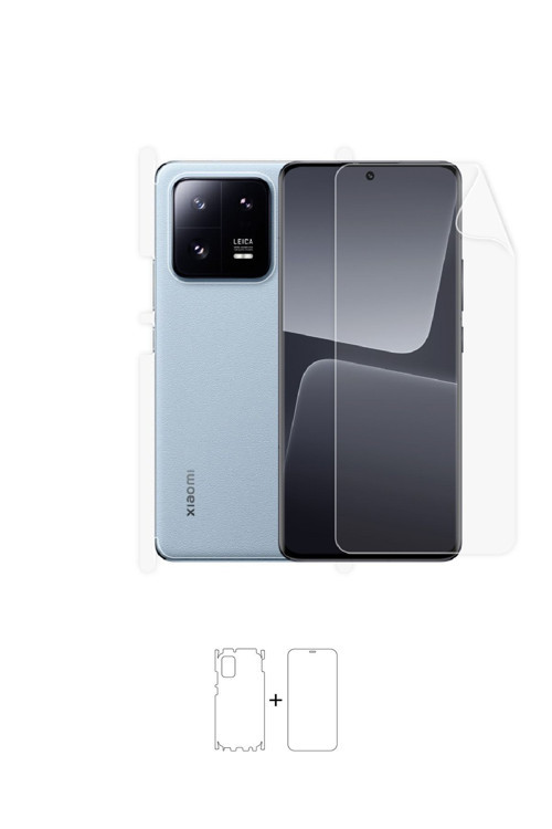 Xiaomi 13 Pro 360 ° Full Body Ekran Koruyucu Kaplama Ön Arka Yan Darbe Emici Poliüretan Film