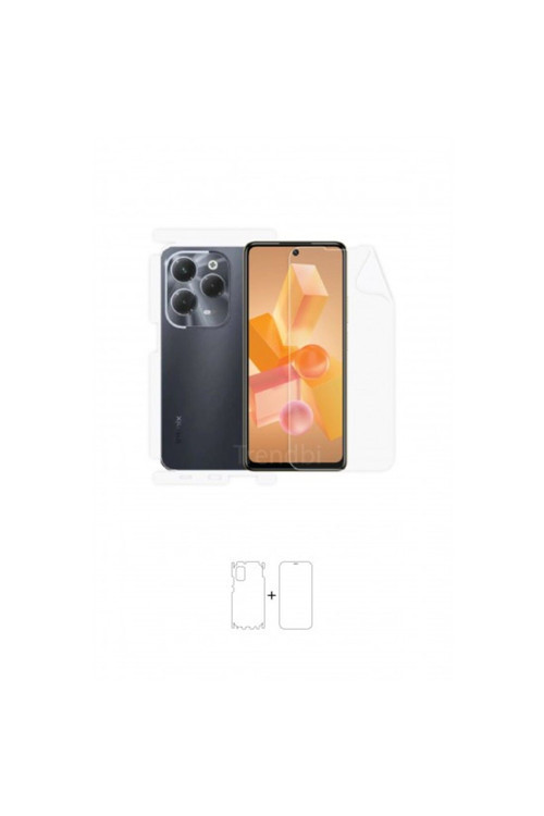 İnfinix Hot 40 Pro 360 ° Full Body Ekran Koruyucu Kaplama Ön Arka Yan Darbe Emici Poliüretan Film