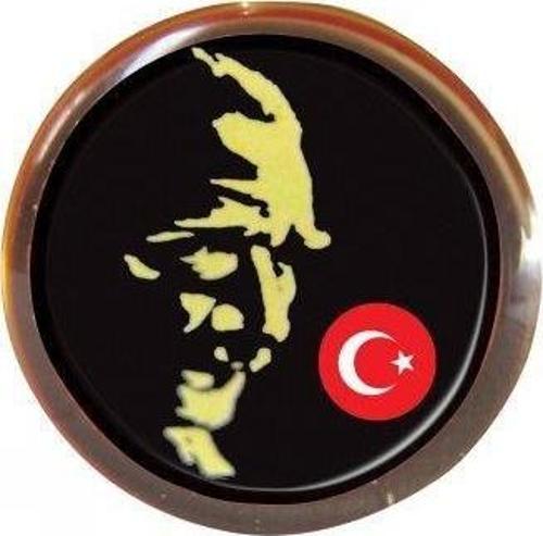 Rozet Atalı Siyah Baskı Yuvarlak Vt620 (12 Li Paket)