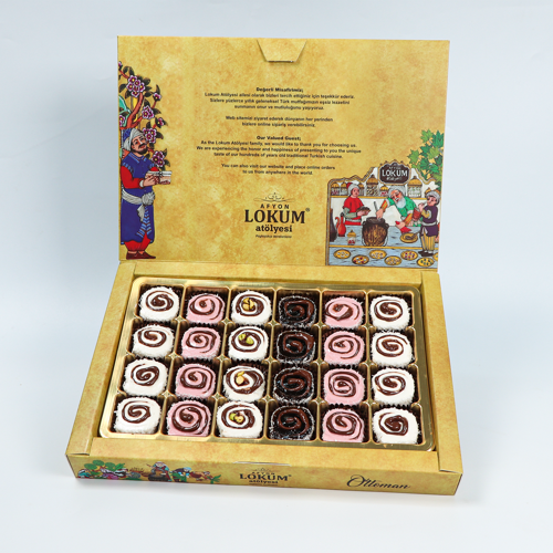 Karışık Çikolatalı Sarma Lokum 500g