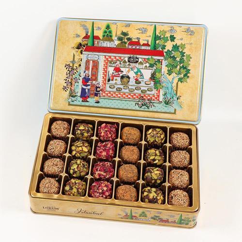 Saray Lokmaları (İncirli Antep Fıstıklı & Hurma Güllü,Lotuslu,Susamlı) 600g 