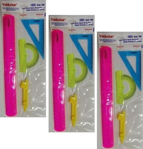Çizim Takımı Pergelli 30 Cm Elastik Kod:166