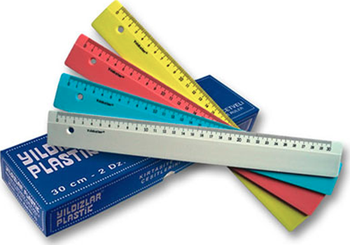 Standart Cetvel Plastik Flexible Renkli 30 Cm 146