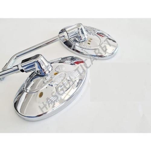  Hsgl Motorsiklet QY 124 Ayna Kartal Desen 10 mm Ayna Takımı Sağ Sol Takım 50234