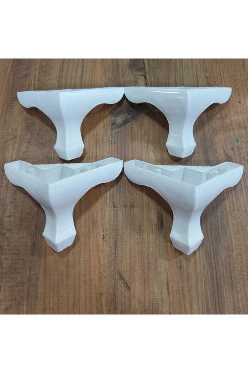 Lükens Ayak Plastik Beyaz 10Cm Mobilya Ayağı 4'Lü Set - Masa Ayakları - Tek Ebat