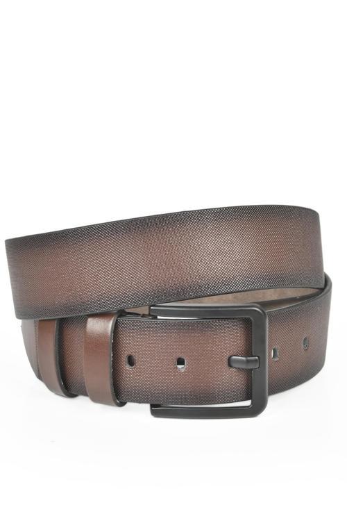 Erkek Kahve Kemer 4,5 cm Spor Kemer Suni Deri Kemer 2402623