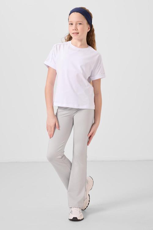 Taş Esnek Standart Fit Basic Performans İspanyol Paça Kız Çocuk Tayt - 75193