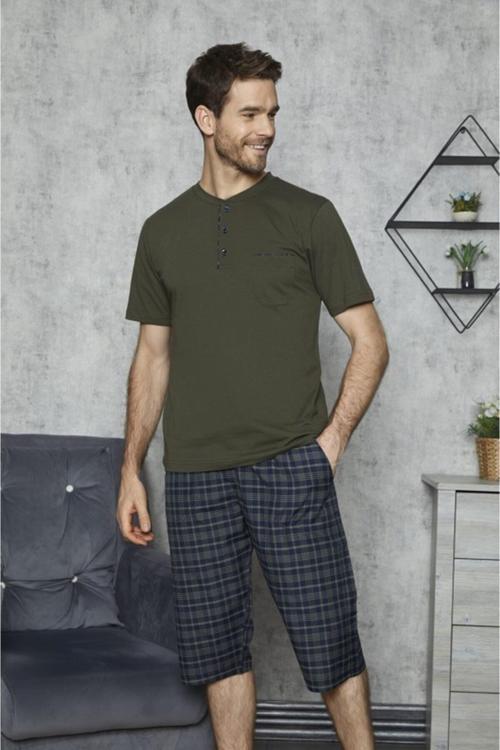 7521 Erkek Kapri Pijama Takım