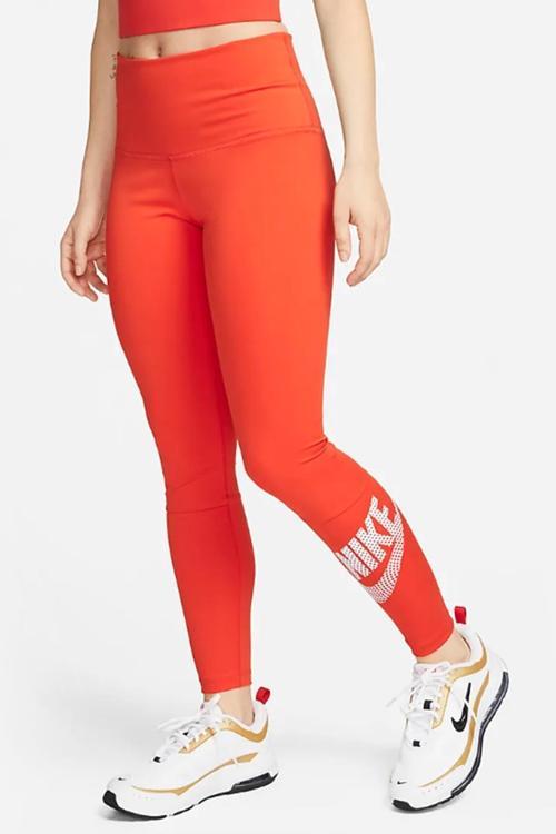 One Training High Rise Leggings Yüksek Belli Toparlayıcı 2Cepli Turuncu Tayt