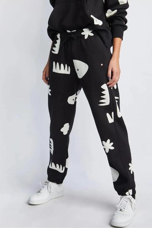 Jordan Brooklyn Artist Series Fleece Kadın Geniş Kalıp Eşofman Altı Siyah