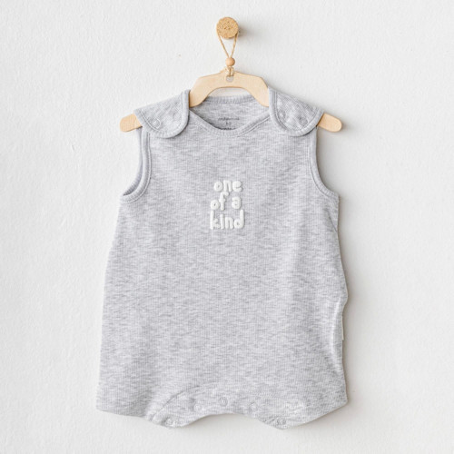 Ac25895 Romper Basic Bebek Tulum Grey Melange