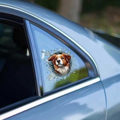Büro Ev Ofis Arabası için 10x10CM Tekli Araç Dışı Australian Shepherd Oto Cam Stickerı