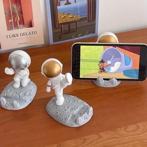 Büro Ev Ofis Arabası için Araç İçi Mini Astronot Stand Oto Telefon Tutucu