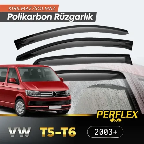 Büro Ev Ofis Arabası için 4PARÇA 2003+ Vw T5/T6 4'LÜ Oto Mugen Cam Rüzgarlığı Seti