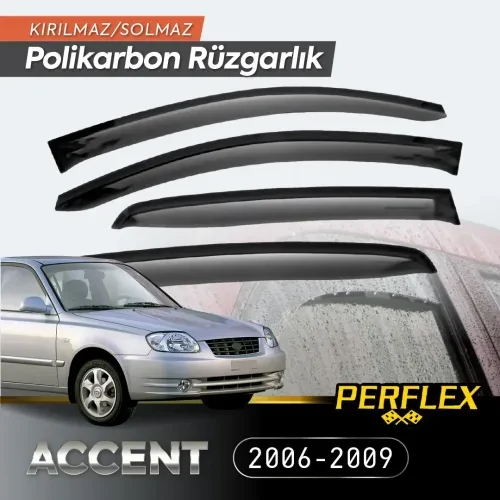 Büro Ev Ofis Arabası için 4PARÇA 2006-2009 Hyundai Accent Oto Mugen Cam Rüzgarlığı Seti