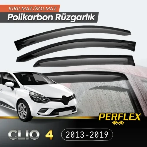 Büro Ev Ofis Arabası için 4PARÇA 2013-2019 Renault Clio4 Oto Mugen Cam Rüzgarlığı Seti