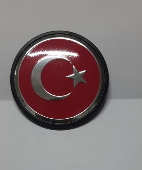 Büro Ev Ofis Arabası için 8CM Tekli Araç Dışı Plastik Yapışır Türk Bayrağı Oto Kaporta Stickerı