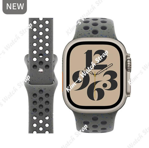 Apple Watch 42mm Kordon KRD-02 Suya Dayanıklı Delikli Renkli Silikon Kordon