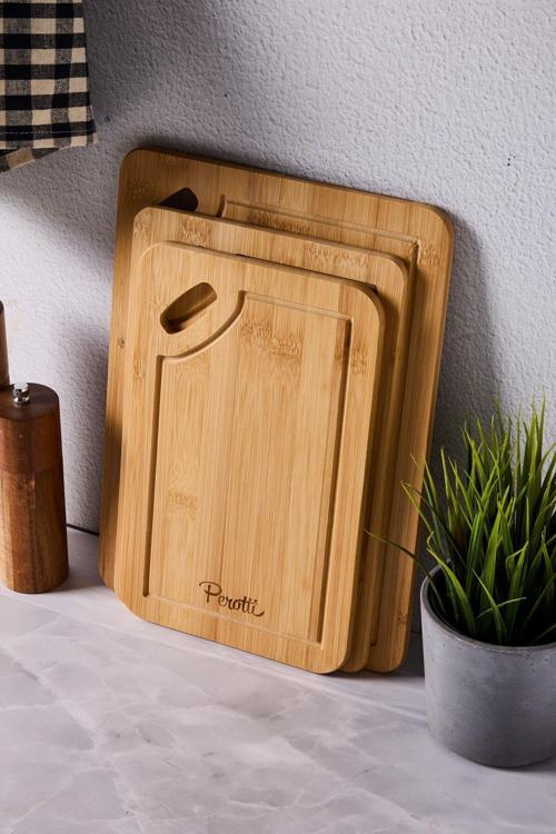 bambu 3 lü kesme tahtası seti takımı 3 boy 16332