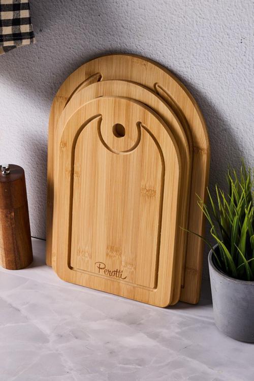 bambu 3 lü kesme tahtası seti takımı 3 boy 16332