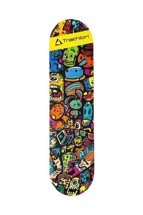 T132 KARE DESEN TAHTA KAYKAY (EMOJİ)