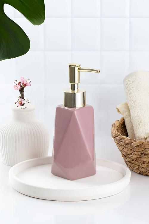3203 Seramik Sıvı Sabunluk Lavabo Sabunluğu 250 Cc Pudra