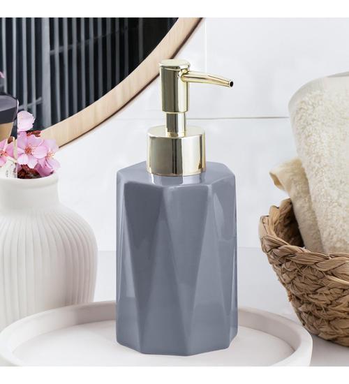 3205 Seramik Sıvı Sabunluk Lavabo Sabunluğu 250 Cc Antras