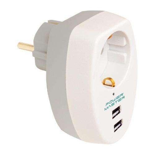 2xUsb Girişli Tekli Termal Priz 10A-2500W