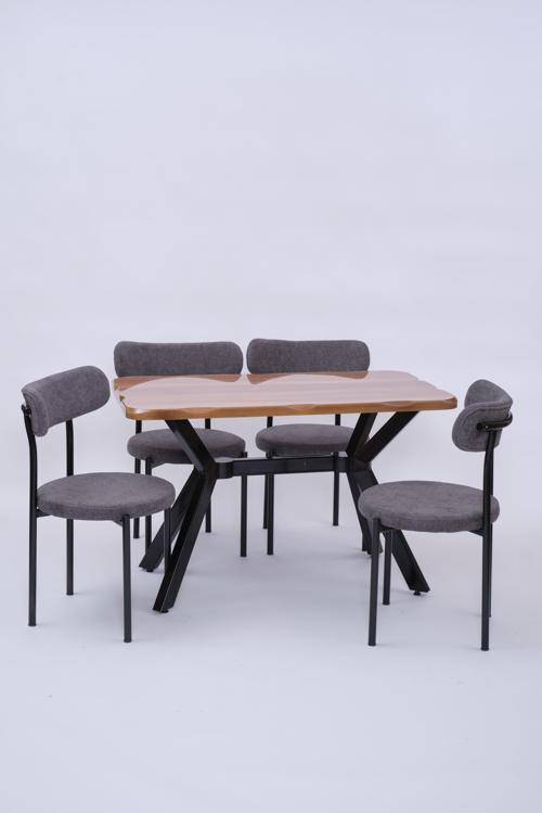 Kütük Alfa MDF Lak Mutfak Masa Sandalye Takımı 70x120