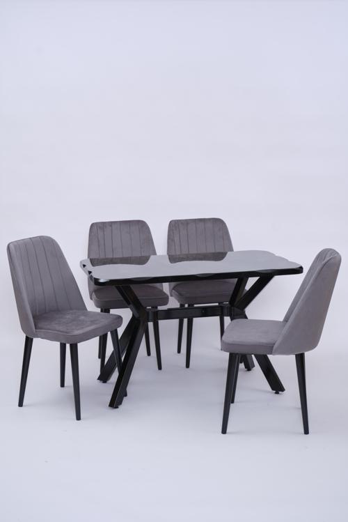 Kütük Milano MDF Lak Mutfak Masa Sandalye Takımı 70x120
