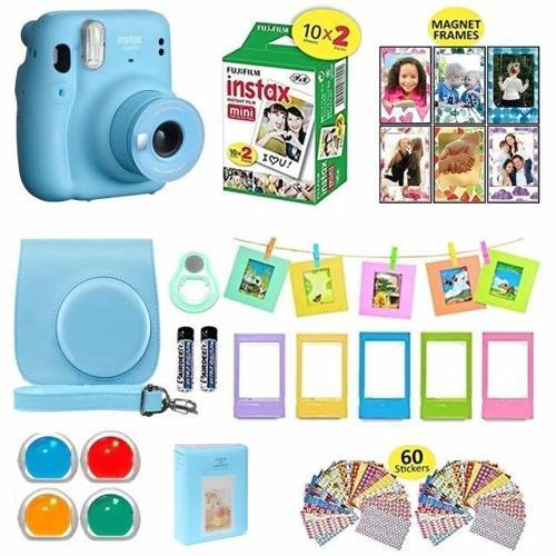 Instax Mini 11 Anlık Kamera Taşıma Çantası/Değer Paketi (20 Sayfa) - Mavi Sky Blue Standard