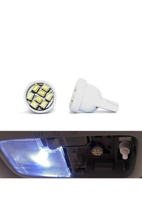 4 Adet Beyaz Renk - Mini Dipsiz Led Ampul T10 - Her Araca Uyar