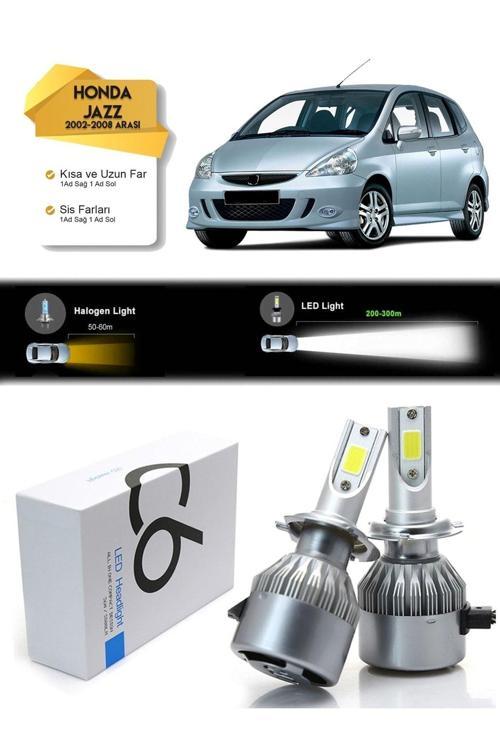 Honda Jazz Uzun Far Kısa Far Sis Far Led Xenon Şimşek Etkili 2002-2008 Arası
