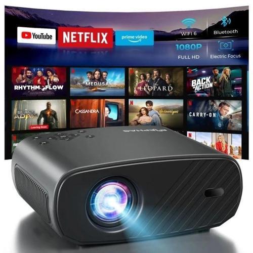 2024 Yükseltilmiş 1080P HD Projektör Black