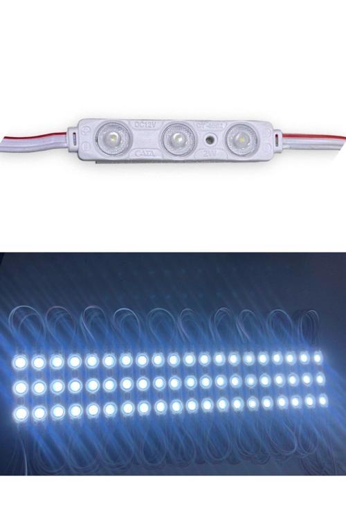 Beyaz 3 Ledli Kablolu Parmak Led 12 V 5 Adet