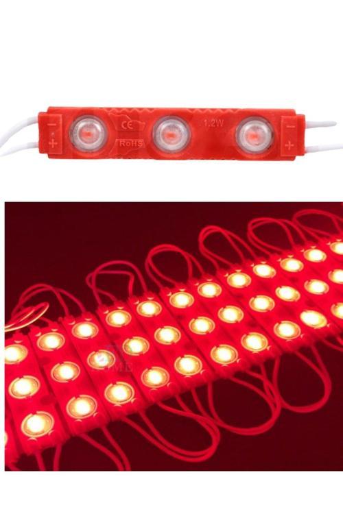 Kırmızı 3 Ledli Kablolu Parmak Led 12 V 5 Adet